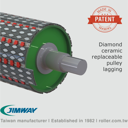 Diamond Ceramic Replaceable Pulley Lagging